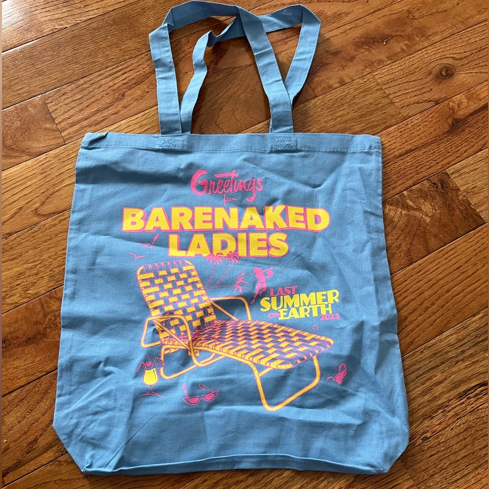 NWOT Barenaked Ladies Tote Bag- 100% Cotton - Approximately 14” X 15”